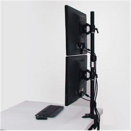 Amer Mounts Clamp Based Hex Monitor Mount for six 15-24" LCD/LED Flat Panel Screens Vertical Clamp Based Dual Monitor Mount for two 24"-32" LCD/LED Flat Panels" AMR2C32V