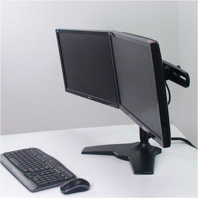 Amer Mounts Stand Based Dual Monitor Mount for two 24-32" LCD/LED Flat Panel Screens" AMR2S32