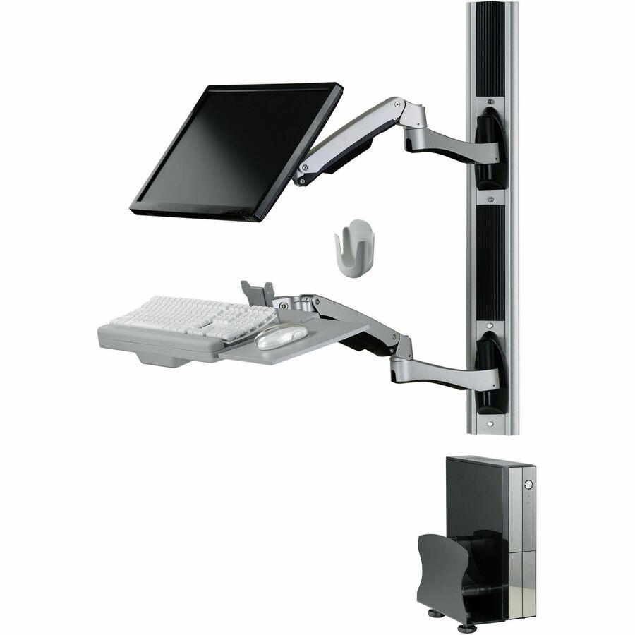 Amer Wall Mount for Keyboard, CPU, Mouse, Flat Panel Display, Curved Screen Display, Monitor - TAA Compliant AMR1AWSV3