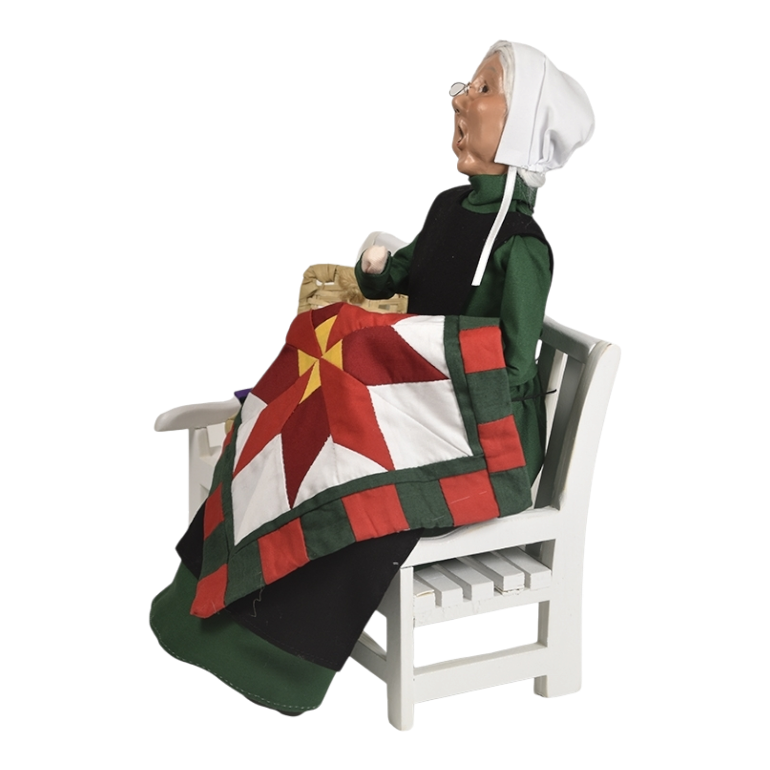 Amish Grandmother on Bench