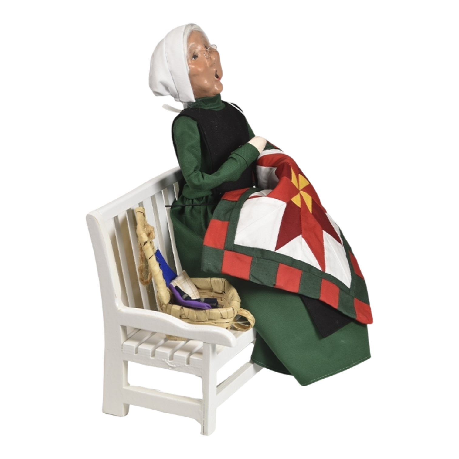 Amish Grandmother on Bench