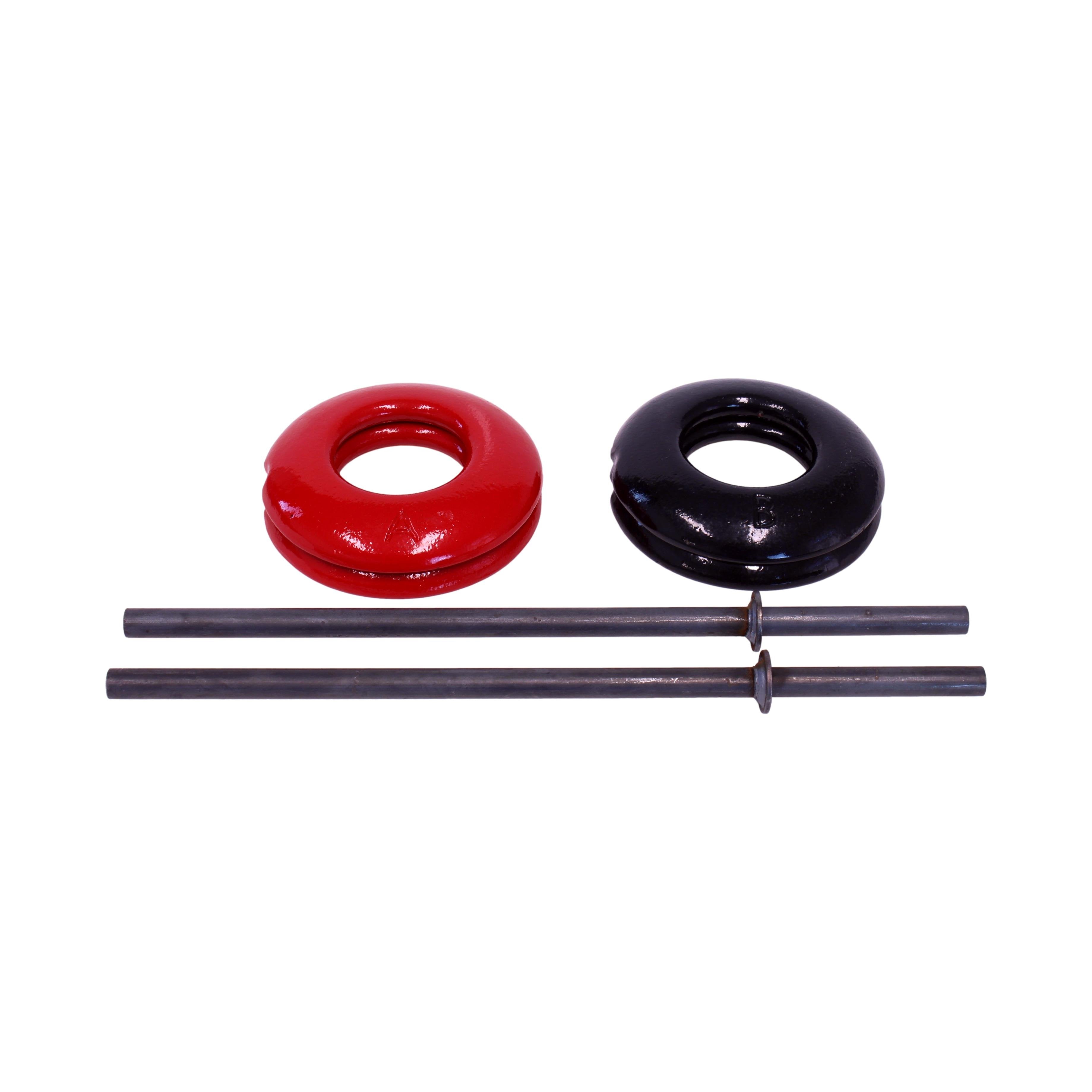 Amish-Made Cast-Steel Quoits Game Set, Official Size, 4 LB