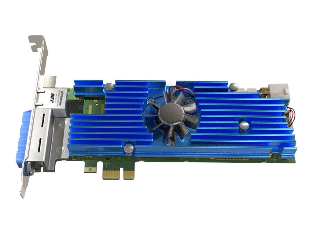 Amulet Hotkey DXH4 - Graphics card - TERA 2240 - 512 MB DDR3 - PCIe low profile - 4 x Mini DisplayPort, RJ-45