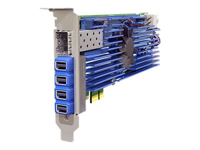 Amulet Hotkey DXH4-M - Graphics card - TERA 2240 - 512 MB DDR3 - PCIe low profile - 4 x Mini DisplayPort, SFP
