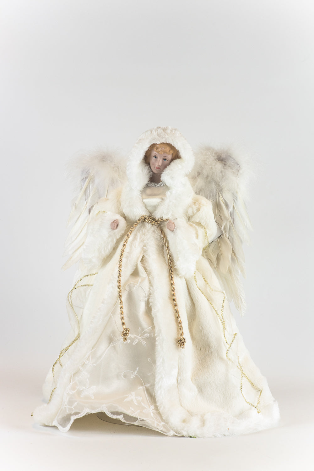 Angel Tree Topper - Gold/White - 16 Inch