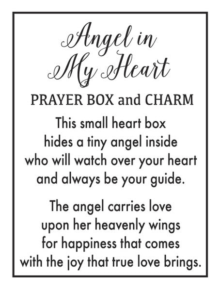 Angels in My Heart Prayer Box Charm