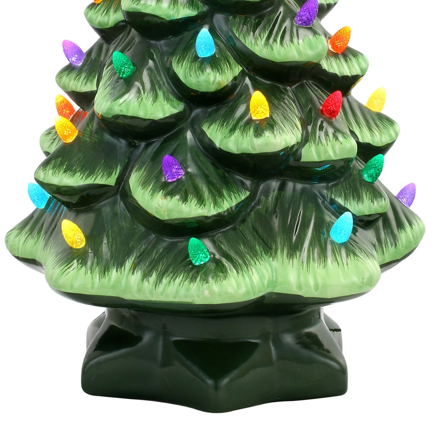 Animated Nostalgic Tree - Green Tree with Santa's Sleigh