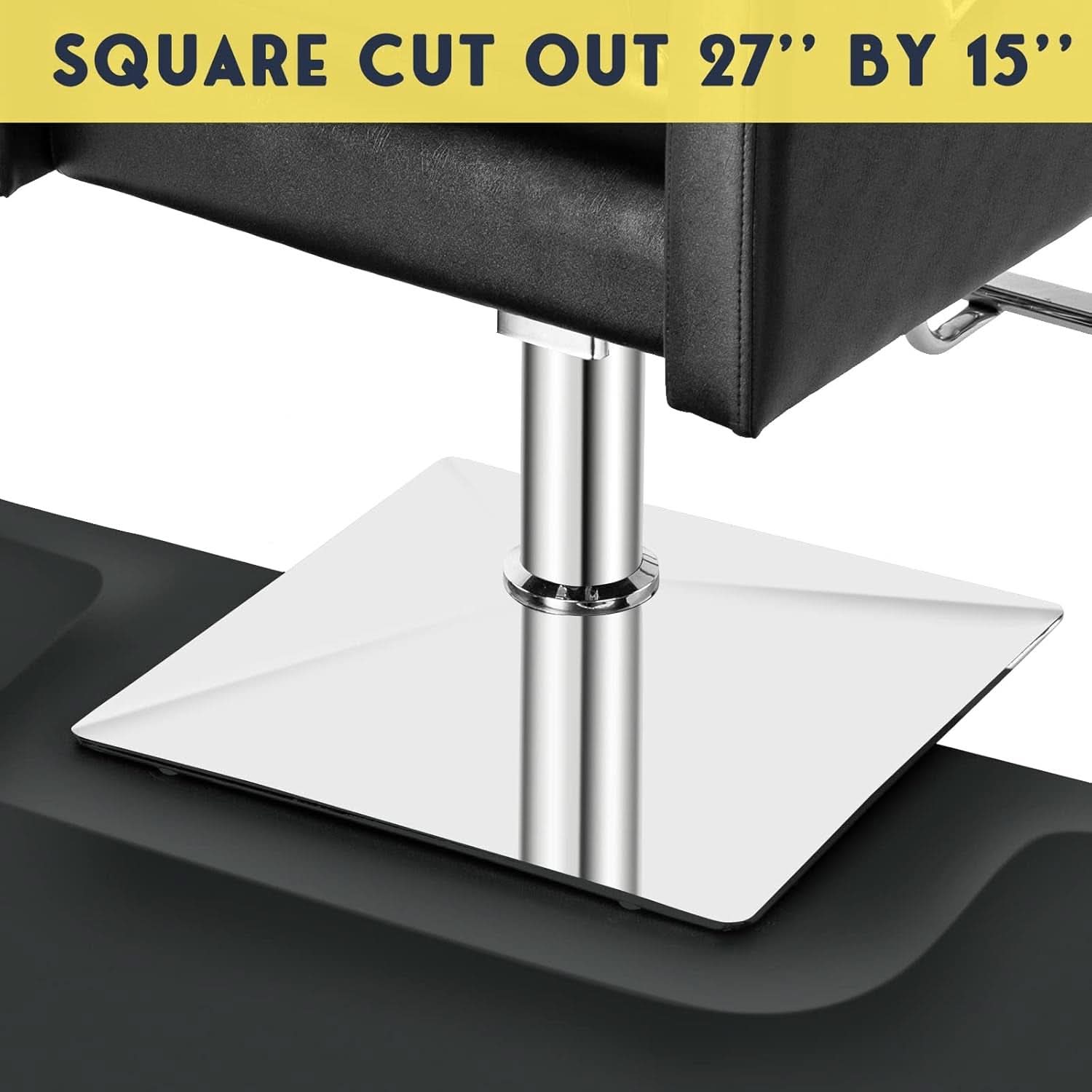 Anti Fatigue Barber Floor Mat 3 By 4 Ft For Salon Styling Chair Square Base Half Inch Thick