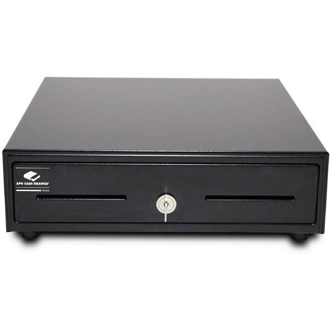 Apg Entry Level- 13&Acirc;&Euro; Electronic Point Of Sale Cash Drawer | Arlo Series Ekds320-1-B330-A10| Printer Compatible With Cd-101A Cable Included | Plastic Till With 4 Bill/ 5 Coin Compartments | Black