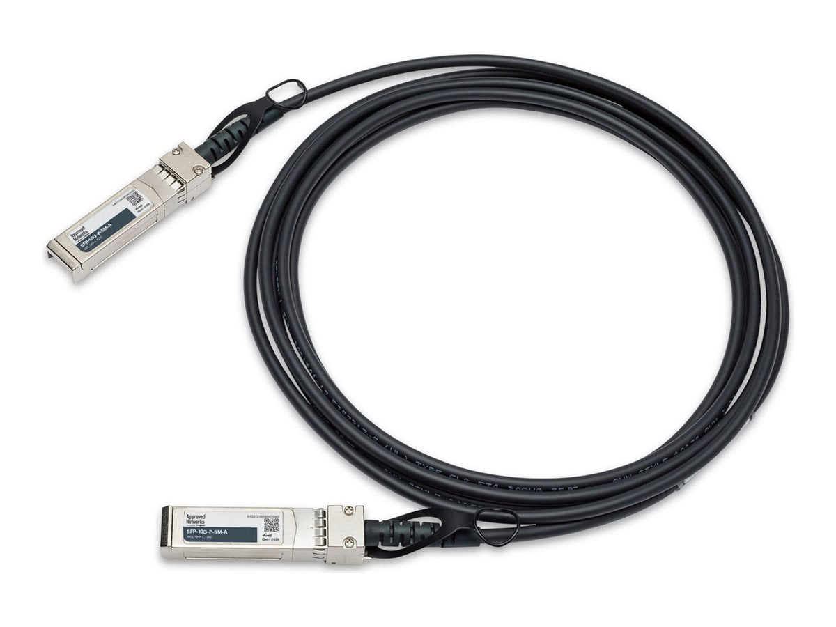 Approved Networks - 10GBase-CU direct attach cable - SFP+ to SFP+ - 16.4 ft - twinaxial - passive, solid SFP-10G-P-5M-A