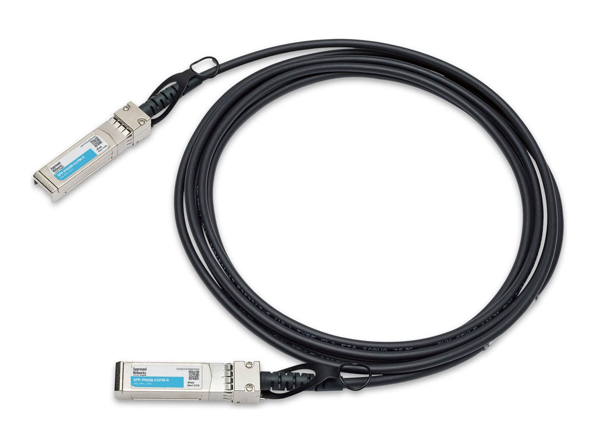 Approved Networks - 10GBase-CU direct attach cable - SFP+ to SFP+ - 23 ft - twinaxial - passive, solid SFP-H10GB-CU7M-A