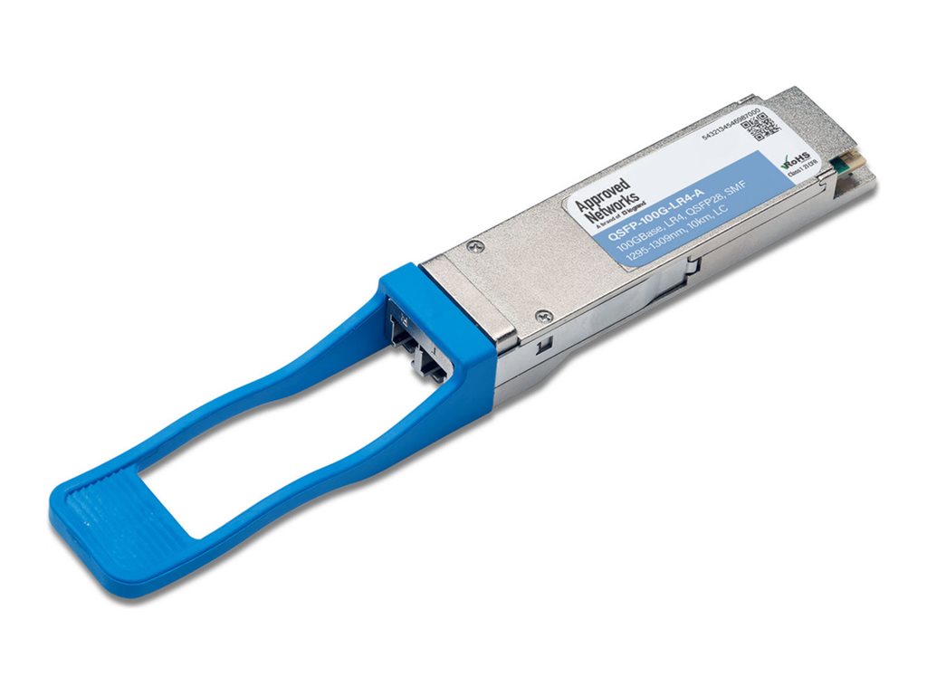 Approved Networks - QSFP28 transceiver module (equivalent to: Arista QSFP-100G-LR4) - 100GbE - 100GBase-LR4 - LC single-mode QSFP-100G-LR4-A