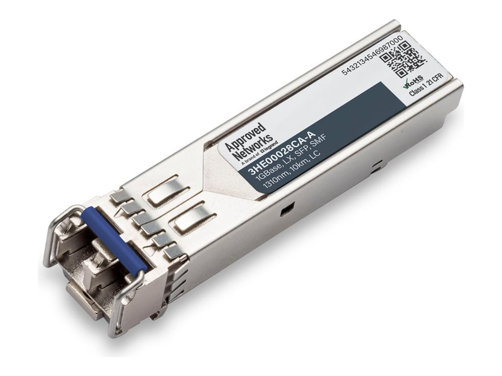 Approved Networks - SFP (mini-GBIC) transceiver module (equivalent to: Alcatel 3HE00028CA) - 1GbE - 1000Base-LX - LC single-mode 3HE00028CA-A