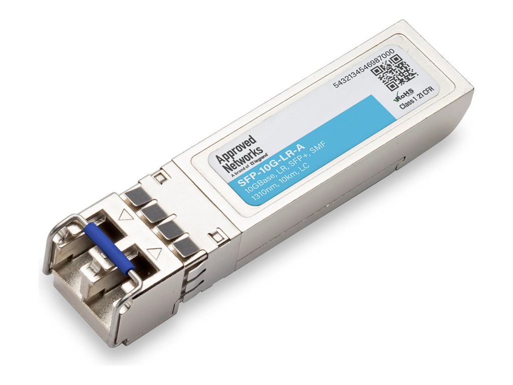 Approved Networks - SFP+ transceiver module (equivalent to: Cisco SFP-10G-LR) - 10GbE, SONET - 10GBase-LR - LC single-mode - SFP-10G-LR-A