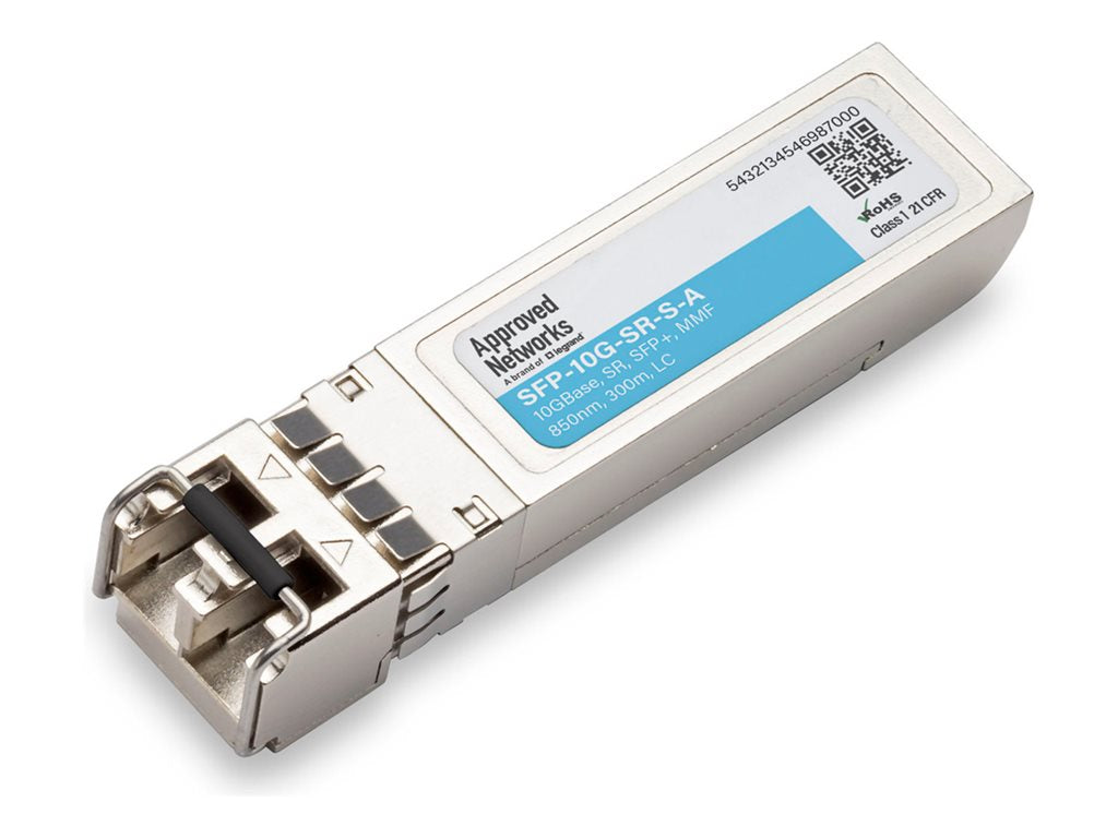 Approved Networks - SFP+ transceiver module (equivalent to: Cisco SFP-10G-SR-S) - 10GbE, CPRI - 10GBase-SR - LC multi-mode - SFP-10G-SR-S-A