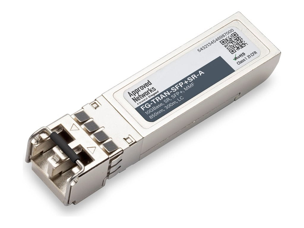 Approved Networks - SFP+ transceiver module (equivalent to: Fortinet FG-TRAN-SFP+SR) - 10GbE - 10GBase-SR, 10GBase-SW - LC multi-mode FG-TRAN-SFP-SR-A