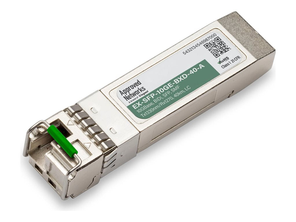 Approved Networks - SFP+ transceiver module (equivalent to: Juniper EX-SFP-10GE-BXD-40) - 10GbE - 10GBase-BX40-D - LC single-mode EXSFP10GE-BXD-40-A