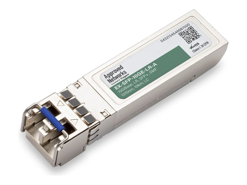 Approved Networks - SFP+ transceiver module (equivalent to: Juniper EX-SFP-10GE-LR) - 10GbE, CPRI - 10GBase-LR - LC single-mode EX-SFP-10GE-LR-A