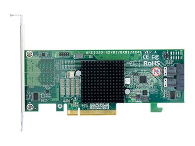 Areca ARC-1330 Series ARC-1330-8I - Storage controller - 8 Channel - SATA 6Gb/s / SAS 12Gb/s - low profile - PCIe 3.0 x8