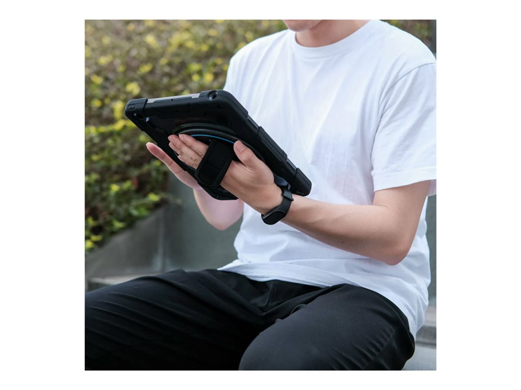Armor-X - Back cover for tablet - rugged - 3 layers, shockproof, with hand strap and kick-stand - polycarbonate, silicone - for NBN-IPAD-M6