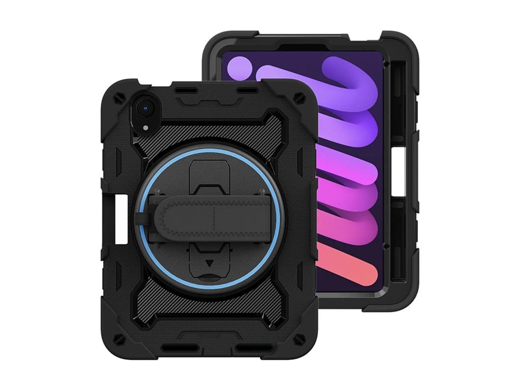 Armor-X - Back cover for tablet - rugged - 3 layers, shockproof, with hand strap and kick-stand - polycarbonate, silicone - for NBN-IPAD-M6