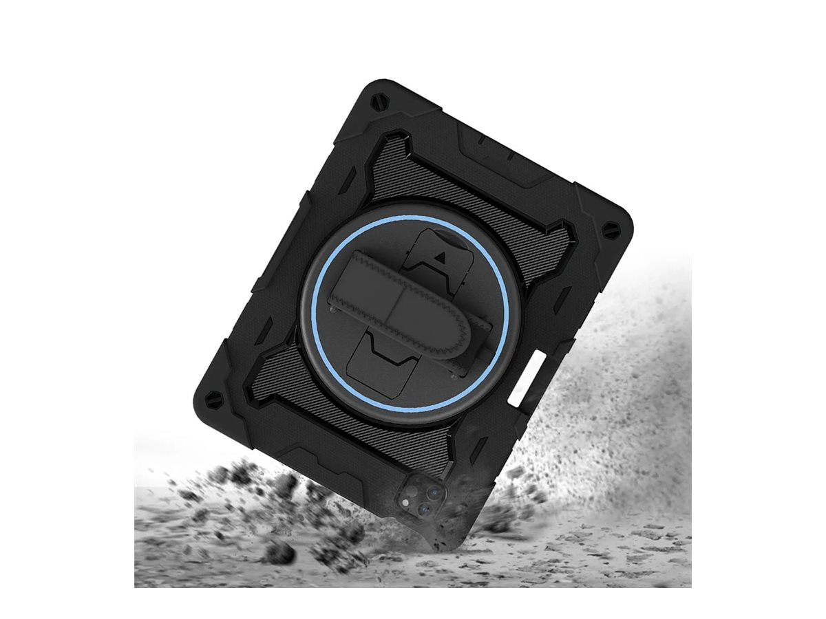 Armor-X - Back cover for tablet - rugged - 3 layers, shockproof, with hand strap, kick-stand and built-in pen holder - polycarbonate, NBN-IPAD-A5PN