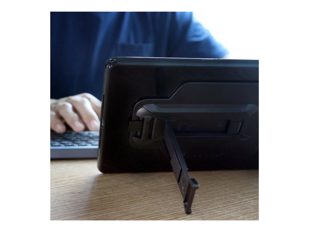 Armor-X - Back cover for tablet - with kickstand, hand strap, X-Mount, shockproof - thermoplastic polyurethane (TPU), polycarbonate PXS-LN-P12