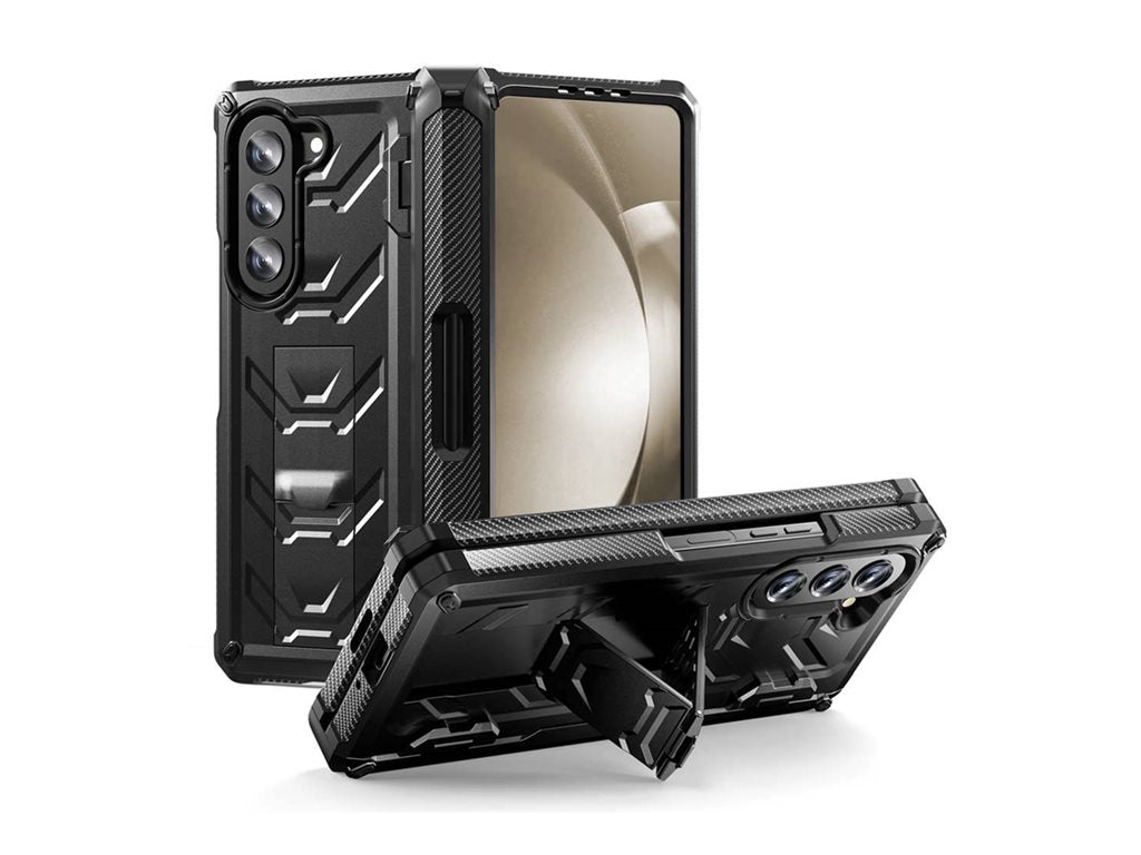 Armor-X - Flip cover for cell phone - rugged - TPU bumper - black - for Samsung Galaxy Z Fold5 MLN-SS23-ZFOLD5