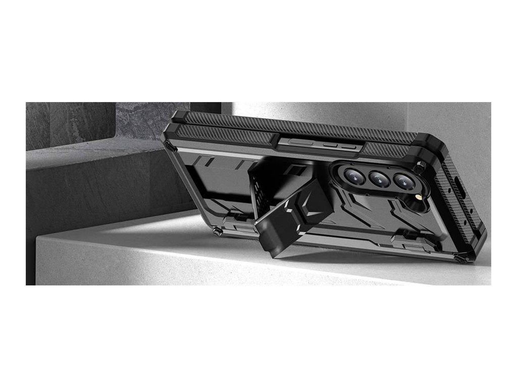 Armor-X - Flip cover for cell phone - rugged - TPU bumper - black - for Samsung Galaxy Z Fold5 MLN-SS23-ZFOLD5