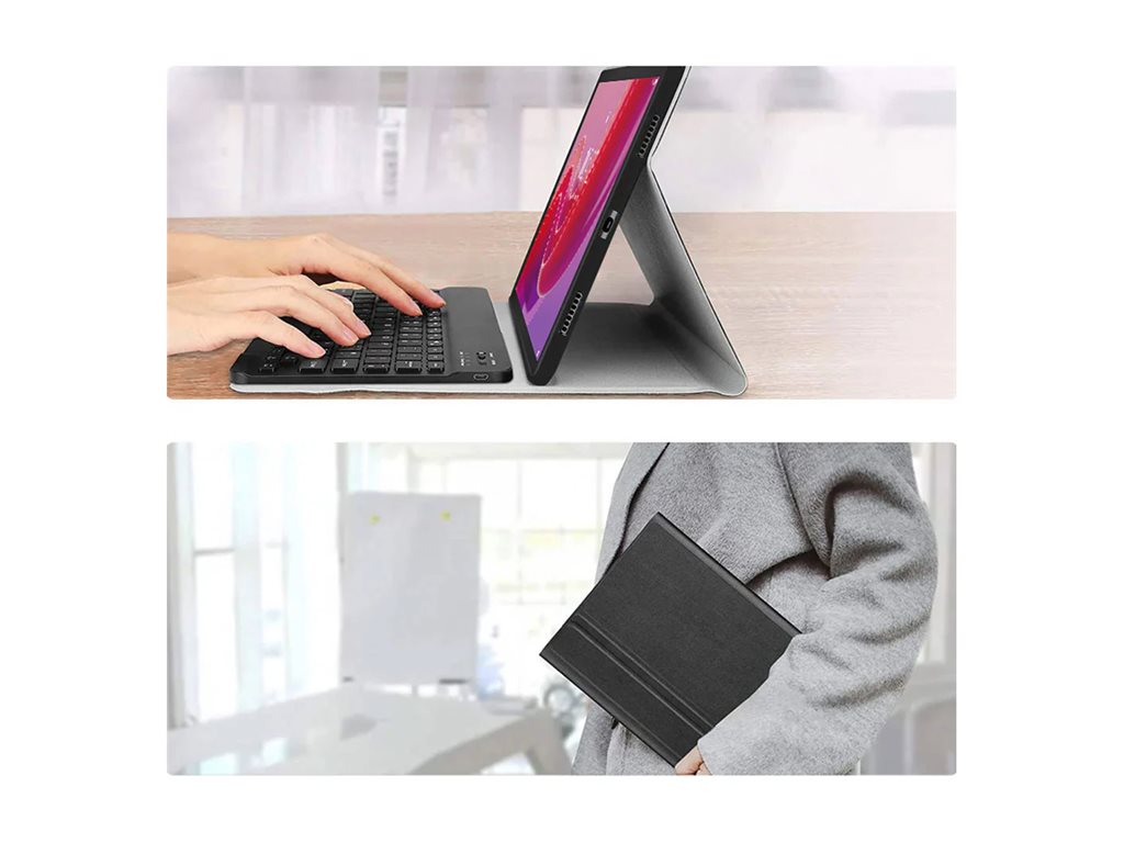 Armor-X - Keyboard and folio case (keyboard case) - detachable, PU leather - wireless HKV-LN-M11