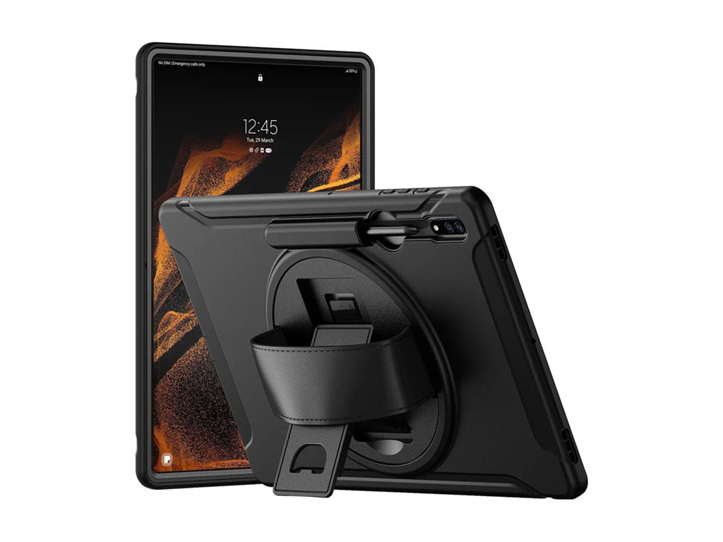 Armor-X - Protective case for tablet - rugged - with hand strap and kick-stand, rainproof military grade - thermoplastic polyurethane RIN-SS-X900