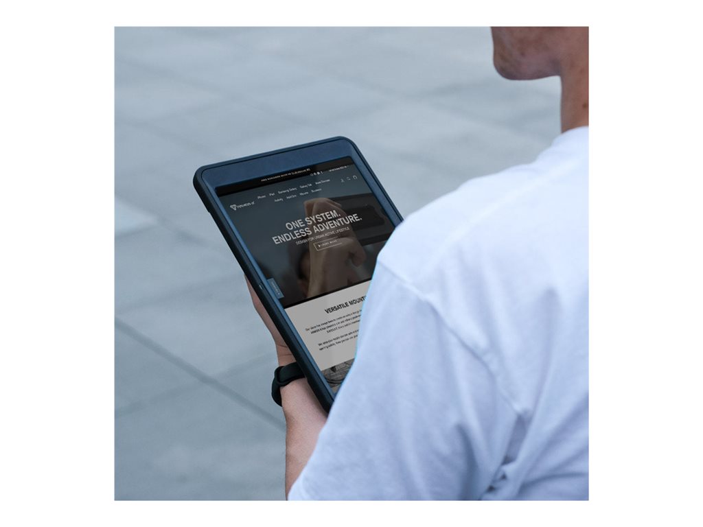 Armor-X RIN-SS-S7P-SX - Back cover for tablet - rugged - with hand strap and kick-stand, rainproof military grade - premium thermoplastic