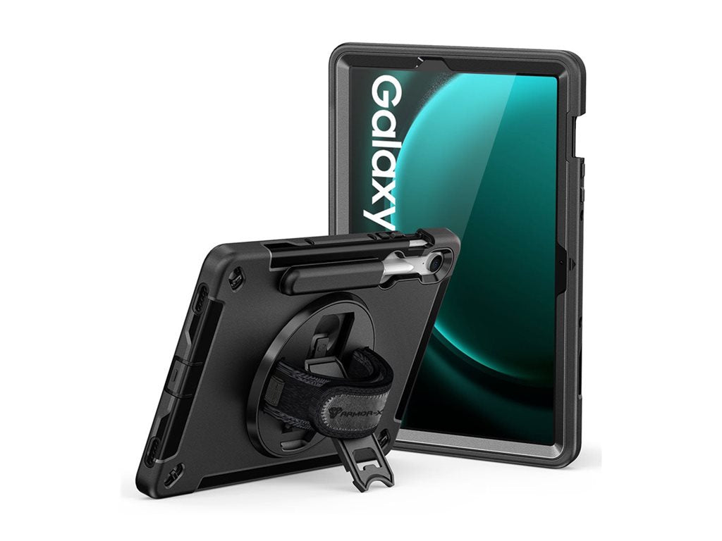 Armor-X RIN-SS-X510 - Protective case for tablet - rugged - with hand strap and kick-stand, rainproof military grade - premium