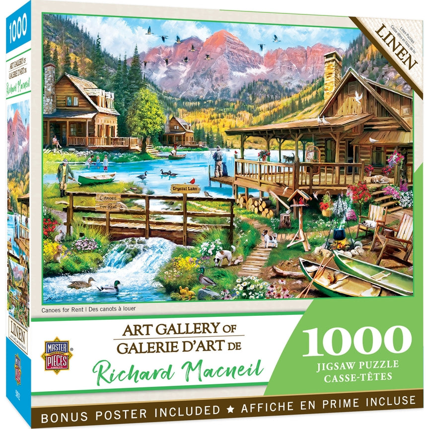 Art Gallery - Canoes For Rent 1000 Piece Puzzle