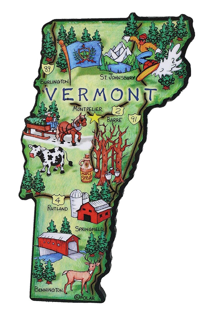 Artwood Magnet - State of Vermont