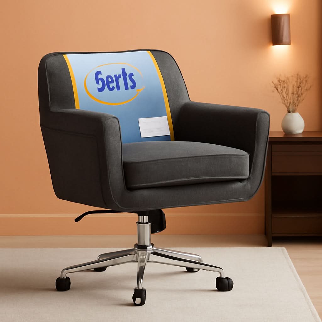 Ashland Dark Gray Mid Century Modern Desk Chair Memory Foam