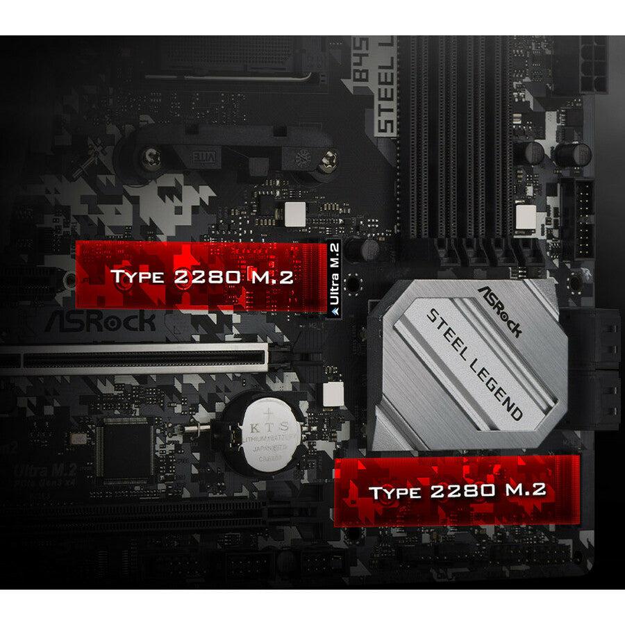 Asrock B450M Steel Legend Am4 Amd Promontory B450 Sata 6Gb/S Micro Atx Amd Motherboard