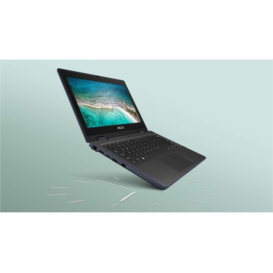 Asus BR1102FGA-YS14T 11.6" Touchscreen 2 in 1 Notebook - HD - 1366 x 768 - Intel Celeron N100 Quad-core (4 Core) 800 MHz - 4 GB Total RAM - 4 GB On-board Memory - 128 GB SSD - Mineral Gray