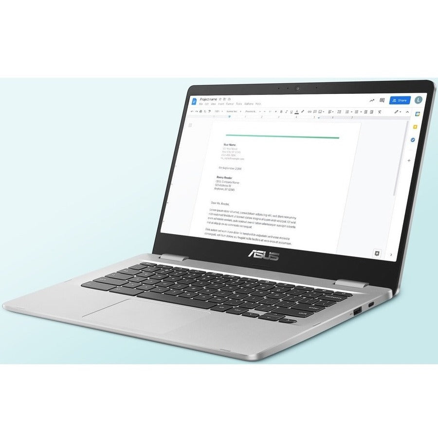 Asus Chromebook C424 C424MA-WH44F 14 Chromebook - Full HD - Intel Celeron N4020 - 4 GB - 64 GB Flash Memory - Silver"
