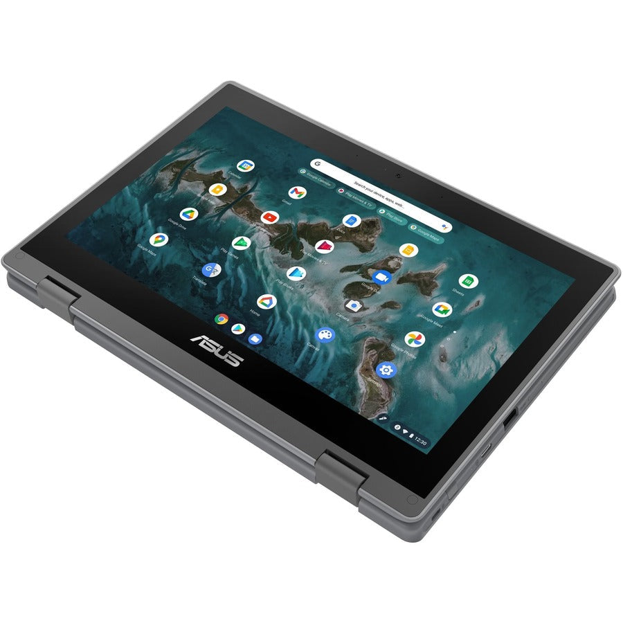 Asus Chromebook Flip Cr1 Cr1100Fka-Yz142T 11.6" Touchscreen Convertible Chromebook - Hd - 1366 X 768 - Intel Celeron N5100 Quad-Core (4 Core) 1.10 Ghz - 4 Gb Total Ram - 32 Gb Flash Memory - Dark Gray