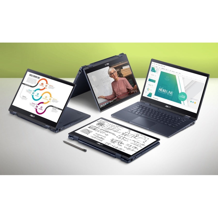 Asus ExpertBook B3 Flip B3402 B3402FEA-XH53T 14 Touchscreen Convertible 2 in 1 Notebook - Full HD - Intel Core i5 11th Gen i5-1135G7 - 16 GB - 256 GB SSD - Star Black"