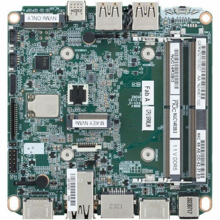 Asus NUC 14 Pro NUC14RVHv7 Barebone Mini PC Intel Core Ultra 7 Socket BGA-2049