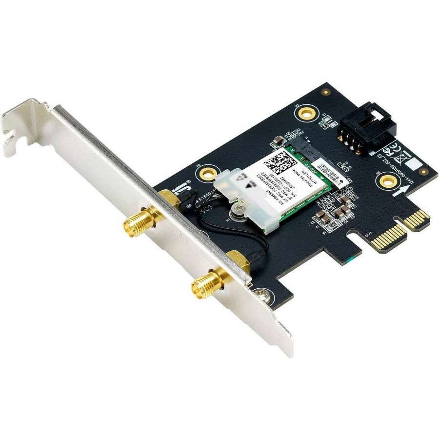 Asus PCE-AXE5400 IEEE 802.11ax Bluetooth 5.2 Tri Band Wi-Fi/Bluetooth Combo Adapter for Co