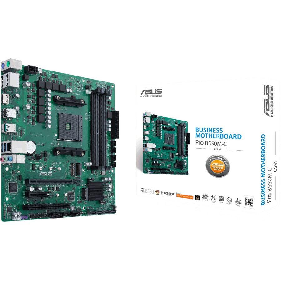 Asus PRO B550M-C/CSM Desktop Motherboard - AMD B550 Chipset - Socket AM4 - Micro ATX PROB550M-C/CSM