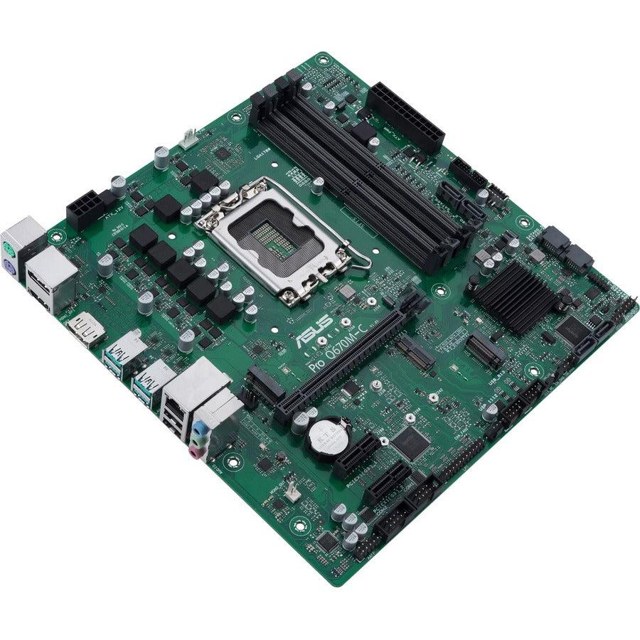 Asus PRO Q670M-C-CSM Desktop Motherboard - Intel Q670 Chipset - Socket LGA-1700 - Intel Optane Memory Ready - Micro ATX PROQ670M-C-CSM