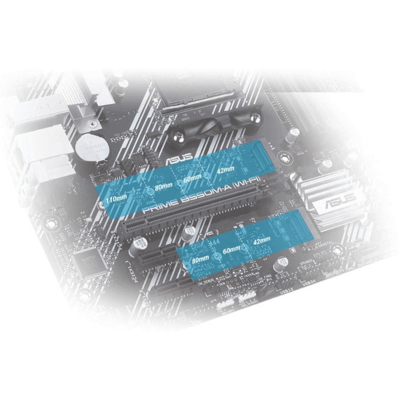 Asus Prime B550M-A (WI-FI) Desktop Motherboard - AMD B550 Chipset - Socket AM4 - Micro ATX