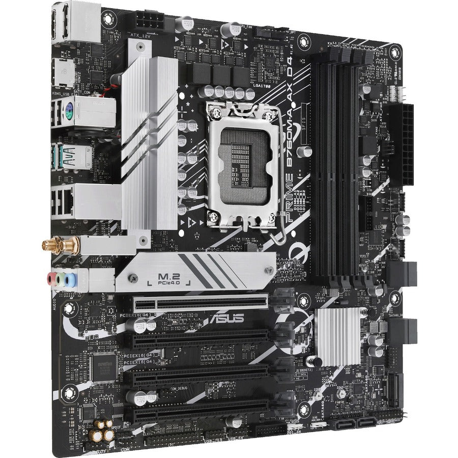 Asus Prime B760M-A AX D4 Desktop Motherboard - Intel B760 Chipset - Socket LGA-1700 - Micro ATX