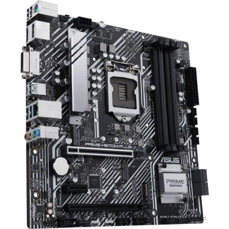 Asus Prime H570M-PLUS/CSM Desktop Motherboard - Intel H570 Chipset - Socket LGA-1200 - Intel Optane Memory Ready - Micro ATX