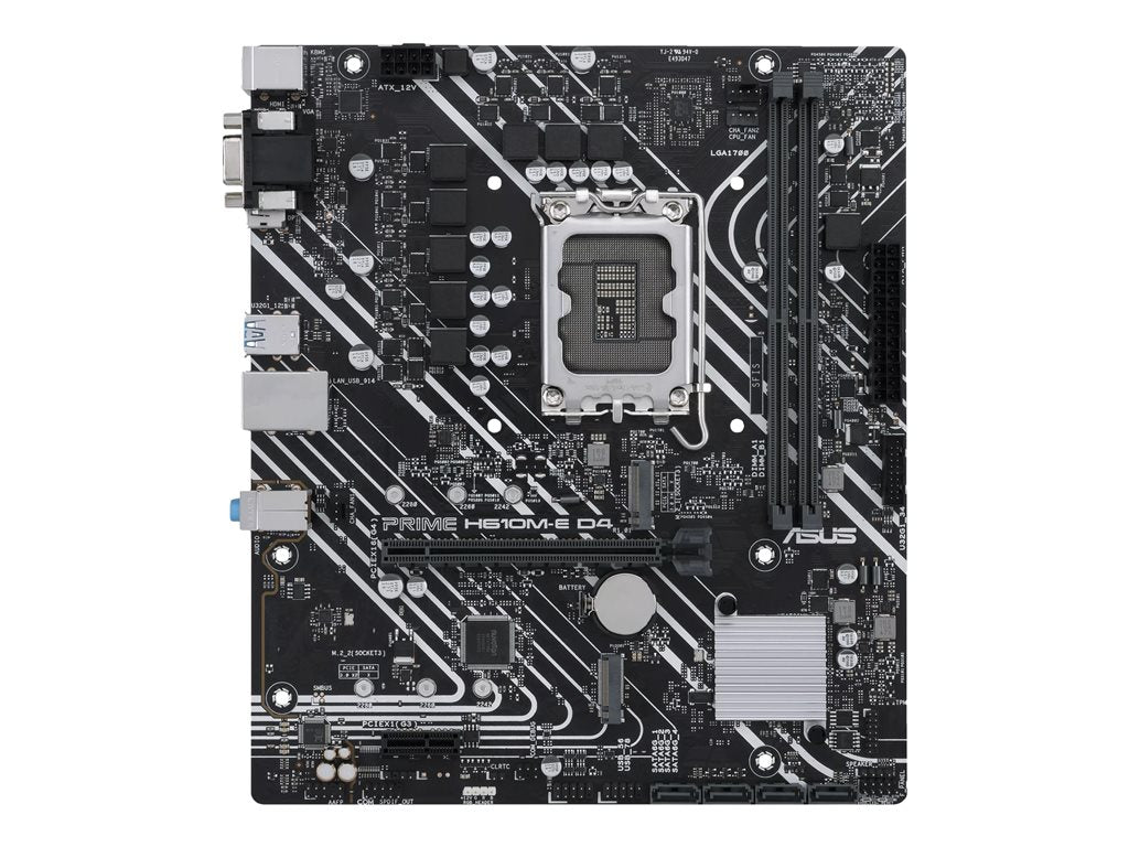 Asus Prime H610M-E D4-CSM Desktop Motherboard - Intel H610 Chipset - Socket LGA-1700 - Pen