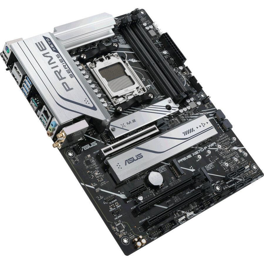 Asus Prime X670-P WIFI Desktop Motherboard - AMD X670 Chipset - Socket AM5 - ATX PRIMEX670-PWIFI